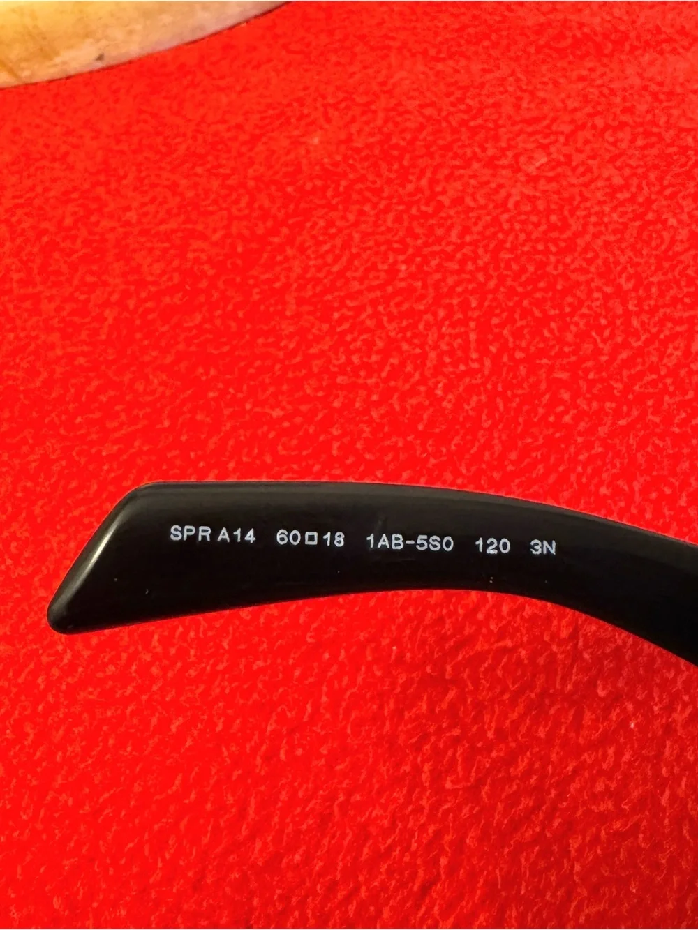PRADA SPR A14 60-18 1AB-5S0 Wrap Black Dark Blue Lens Sunglasses Italy Made EUC